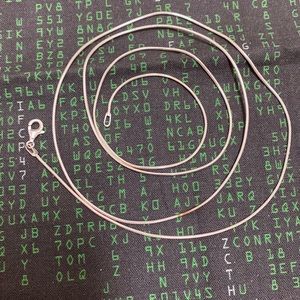 Very Cute .925 Sterling Silver Thin Cord Necklace. 30”